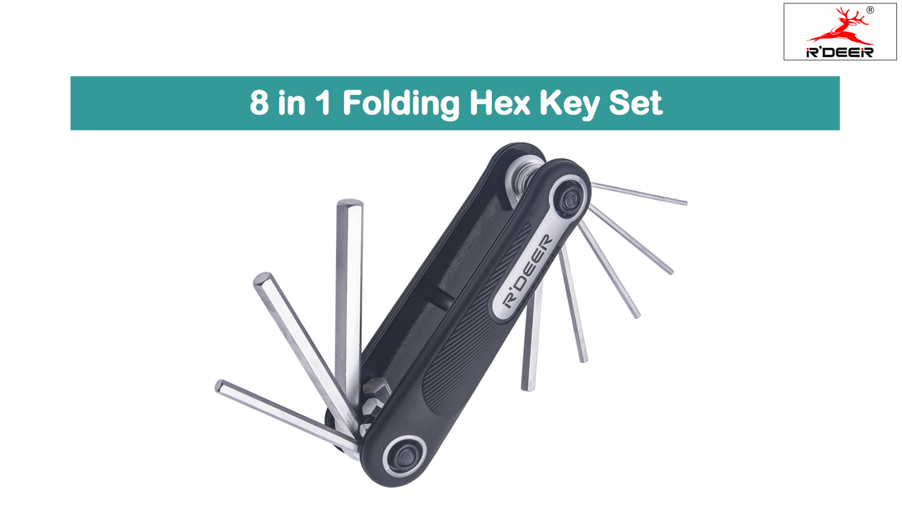 Watch 8 in 1 Folding Hex Key Set R'deer Pocket Portable Bike